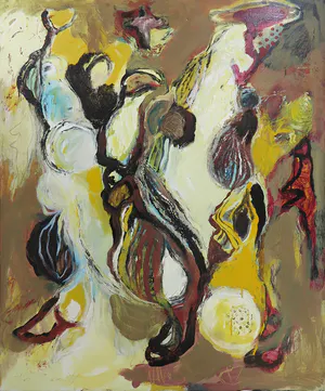 Bert Braam - Acryl op doek, Kununussa 4 - Ingelijst (Groot) kopen? Bied vanaf 100!