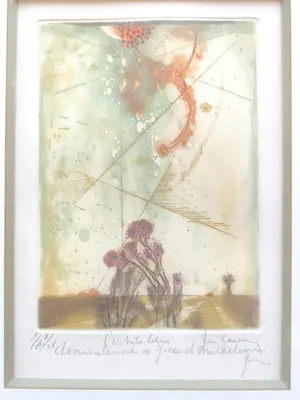 Buy René Carcan - René CARCAN (1925-1993) - Pistills- Zeldzaam kunstenaarsbewijs (E/A) - 1990? Bid from 200!