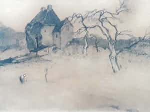 Ype Wenning - Landschap. verkocht voor € 49!