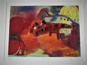 Niet of onleesbaar gesigneerd - Grote & Kleurige zeefdruk "Lost sixties" fraai ingelijst kopen? Bied vanaf 1!