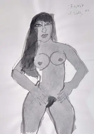 Corneille - Tamaya, gemengde techniek op papier (mooi ingelijst) kopen? Bied vanaf 995!