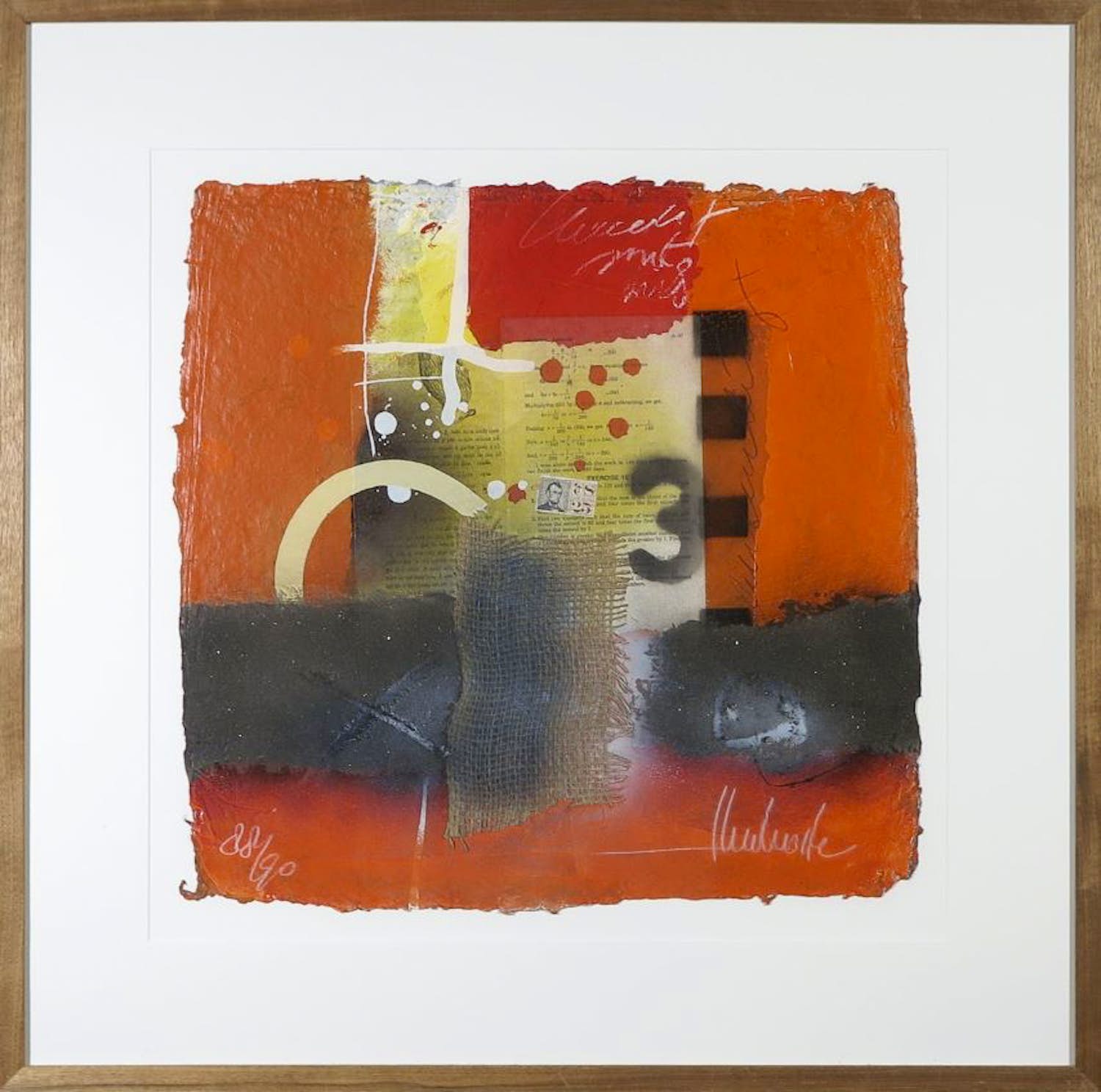 Theo Koster - Zeefdruk en collage, Zonder titel - Ingelijst kopen? Bied vanaf 40!