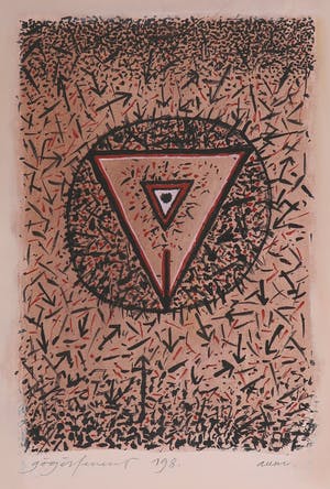 Ferenc Gogos - Goauche, Compositie met driehoek kopen? Bied vanaf 70!