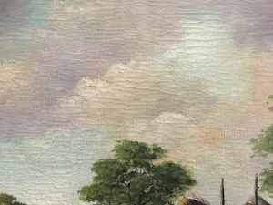 Niet of onleesbaar gesigneerd - Lebrun - 'Landschap met boerderij' kopen? Bied vanaf 1!