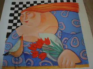 Ada Breedveld - Zeefdruk. Titel, "Hiep, Hiep, Hoera" . kopen? Bied vanaf 50!