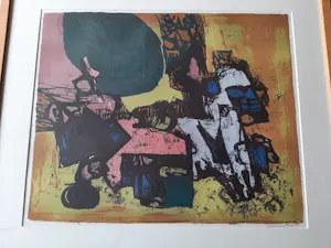 Daniel den Dikkenboer - Kleuren litho, Abstract werk kopen? Bied vanaf 40!