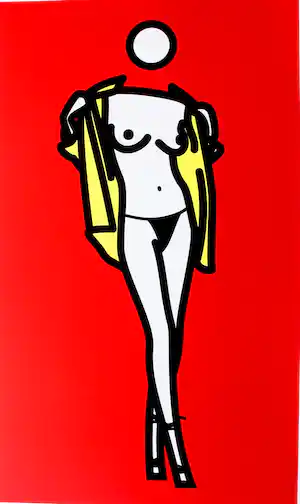 Julian Opie - "Woman taking off man's shirt" vendu pour 800€ !