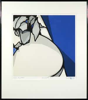 Fon Klement - Boardsnede, Fin d'Apres Midi - Ingelijst verkocht voor € 100!