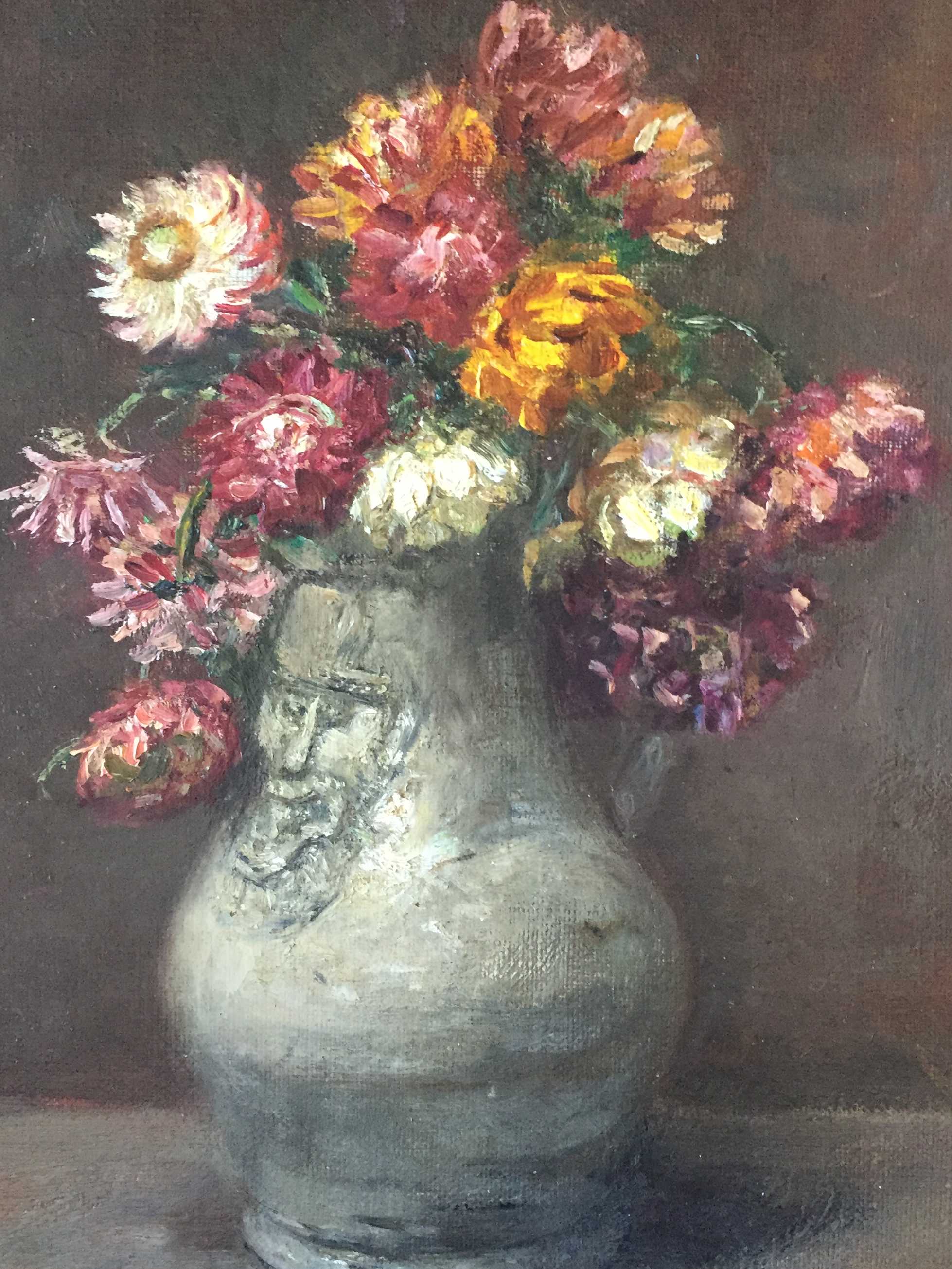 Emanuel van der Ven - droogboeket in baardmankruikje // Larense school verkocht voor € 135!