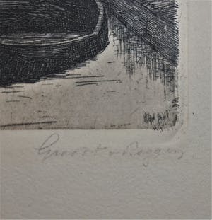 Johannes Graadt van Roggen - Stadsgezicht - ets, handgesigneerd kopen? Bied vanaf 40!