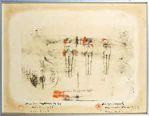 Anton Heyboer - Ets, Zonder titel - Ingelijst verkocht voor € 1!