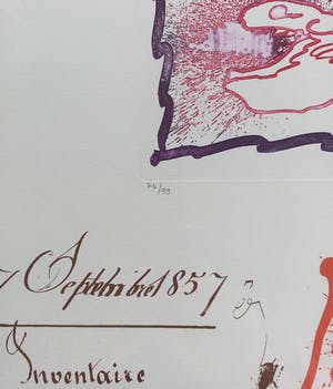 Pierre Alechinsky - L'Avenir de la propriété, litho + ets (netjes ingelijst) kopen? Bied vanaf 695!