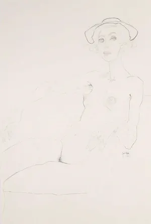 Ed Valk - Twee werken op papier (Potlood- en Pentekening), Naakt en Studie kopen? Bied vanaf 35!