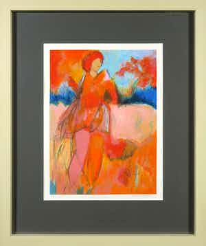 Arthur Bernard - Zeefdruk, Zonder titel - Ingelijst verkocht voor € 35!