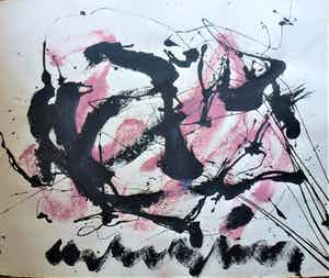 Anton Heyboer - Abstracte voorstelling krachtige heldere sprankelende schildering verkocht voor € 300!