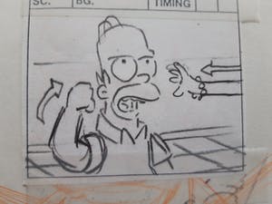 Matt Groening - origineel storyboard The Simpsons, ingelijst + certificaat kopen? Bied vanaf 99!