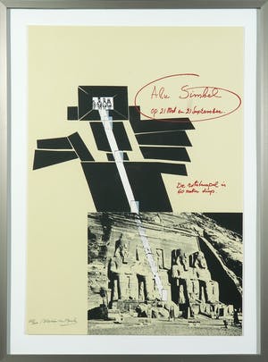 Marius van Beek - Zeefdruk uit de serie Poort van de Zon, Abu Simbel kopen? Bied vanaf 1!