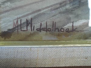 Martinus Leonardus Middelhoek - Aquarel - Landschap kopen? Bied vanaf 120!