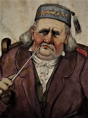 Benjamin Prins - 1925-Bijzondere Aquarel portret van Lod. Coornvelt uit "de Opstandigen" kopen? Bied vanaf 10!