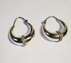 Nieuwe zilveren handgemaakte vintage etnische stijl hoepels oorbellen kundal kopen? Bied vanaf 65!