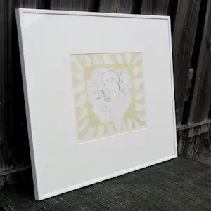 Co Westerik - Ingelijste zeefdruk: "een familie treffen" - 1986 kopen? Bied vanaf 150!