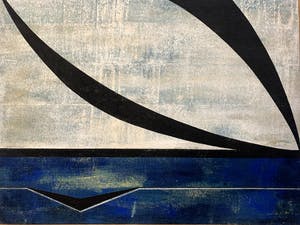 Henny Visch - gemengde techniek op board | 'zonder titel' | 1965 (LAGE INZET) kopen? Bied vanaf 100!