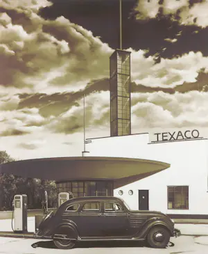 Araun Gordijn - Giclée, Texaco - Ingelijst kopen? Bied vanaf 100!