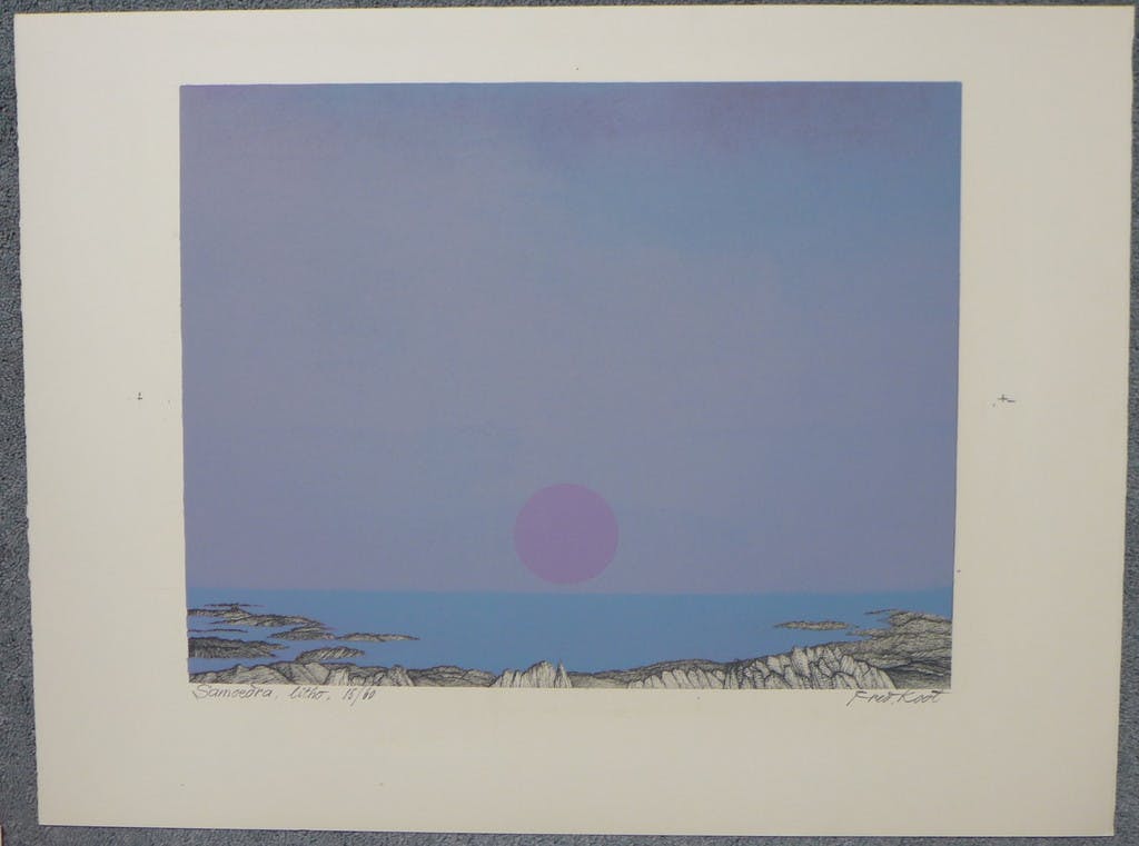Fred Koot - Fred Koot, litho, titel Samoedra oplage 15/60 beeldformaat 35 x 45 cm.  verkocht voor € 50!