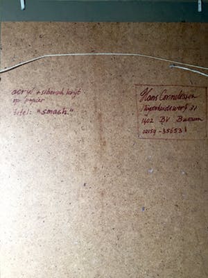 Hans Cornel - "Smasch" - Gemengde techniek, Ingelijst kopen? Bied vanaf 25!