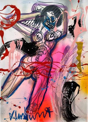 Peter Klashorst - Collage / Gemengde techniek - Handgesigneerd !!! kopen? Bied vanaf 100!