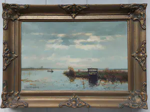 Willem Weissenbruch - Visser op een Hollandse plas kaufen? Bieten Sie von 1250!
