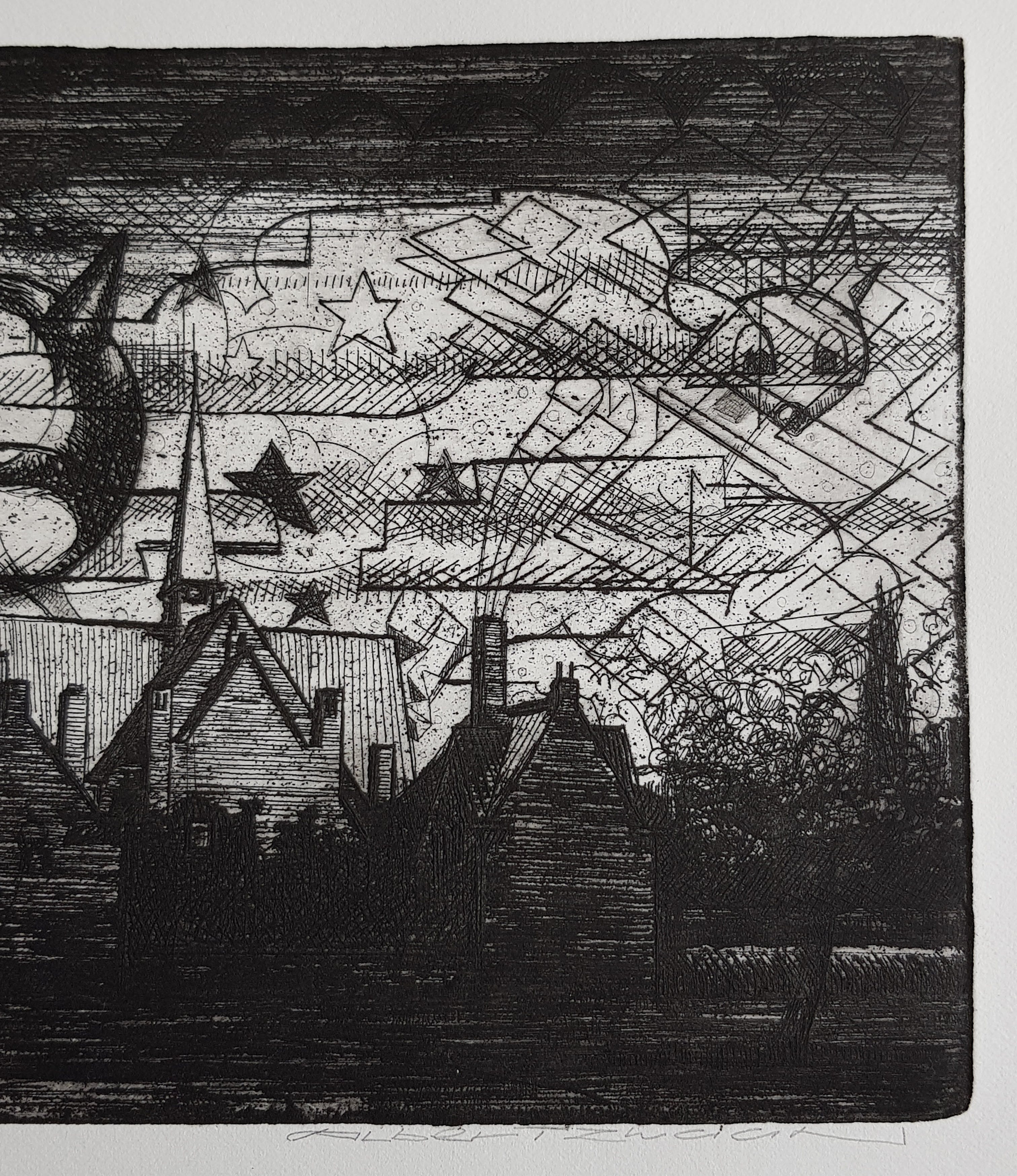 Albert Zwaan - Landschap met een kerk kopen? Bied vanaf 10!