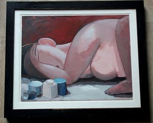 Buy Peter van Poppel - acryl op papier: naakt - 1988? Bid from 595!