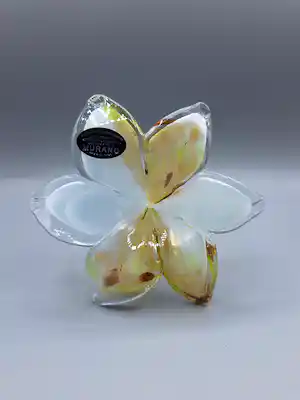 Cenedese - Handgeblazen witte murano bloem vendu pour 20€ !