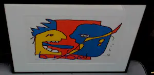 Herman Brood - Ingelijste zeefdruk: ‘Wat zeg jij?’ (oplage slechts 25 stuks!) kopen? Bied vanaf 299!