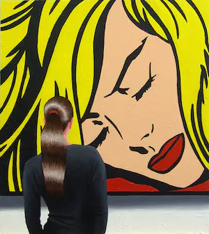 AcheterGerard Boersma - Wake Up! (Vrouw kijkend naar schilderij van Roy Lichtenstein)? Enchérissez de 200!