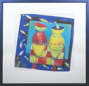 Marianne Aulman - Litho, Odysseus' schipbreuk I - Ingelijst kopen? Bied vanaf 1!
