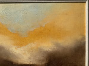 Paul Permeke - Olieverf schilderij: huizen in het landschap. kopen? Bied vanaf 350!