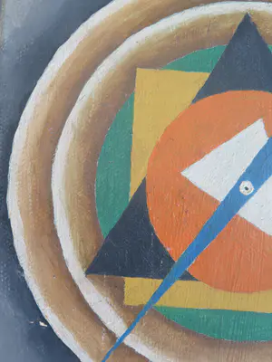 Niet of onleesbaar gesigneerd - Abstracte compositie, gesigneerd met monogram AK kopen? Bied vanaf 1!