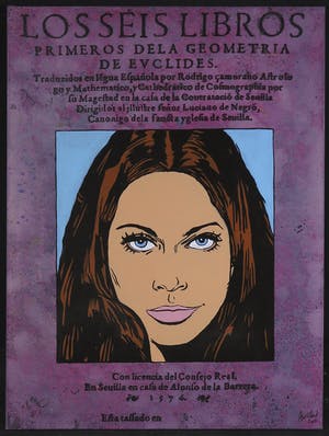 Jan Bollaert - Gemengde techniek op board, Euclidian Girl kopen? Bied vanaf 60!