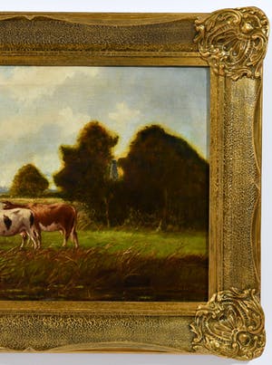 Adriaan Marinus Geijp - (1855-1926) - "Koeien in Hollands Polderlandschap" kopen? Bied vanaf 400!
