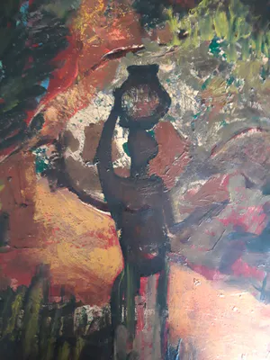 Floris Jespers - olie op board, Congolees landschap, gesigneerd kopen? Bied vanaf 1300!