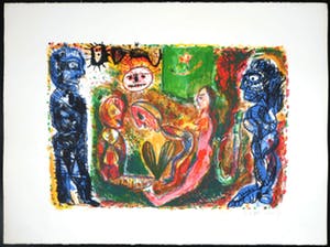 Rik van Iersel - Litho, Nachtelijke ontmoeting kopen? Bied vanaf 20!
