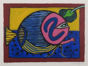 Corneille - Zeefdruk, Poisson euphorique- Ingelijst kopen? Bied vanaf 150!