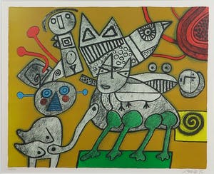 Corneille - Zeefdruk, Zonder titel, Ingelijst kopen? Bied vanaf 200!