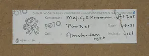 Nonni Kruseman - Portret van een dame kopen? Bied vanaf 20!