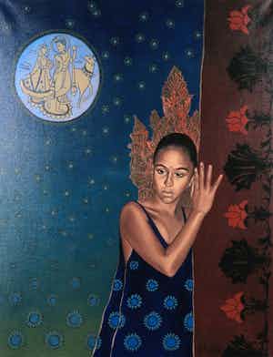 Valentin Bakardjiev - Olieverf op doek, India verkocht voor € 80!