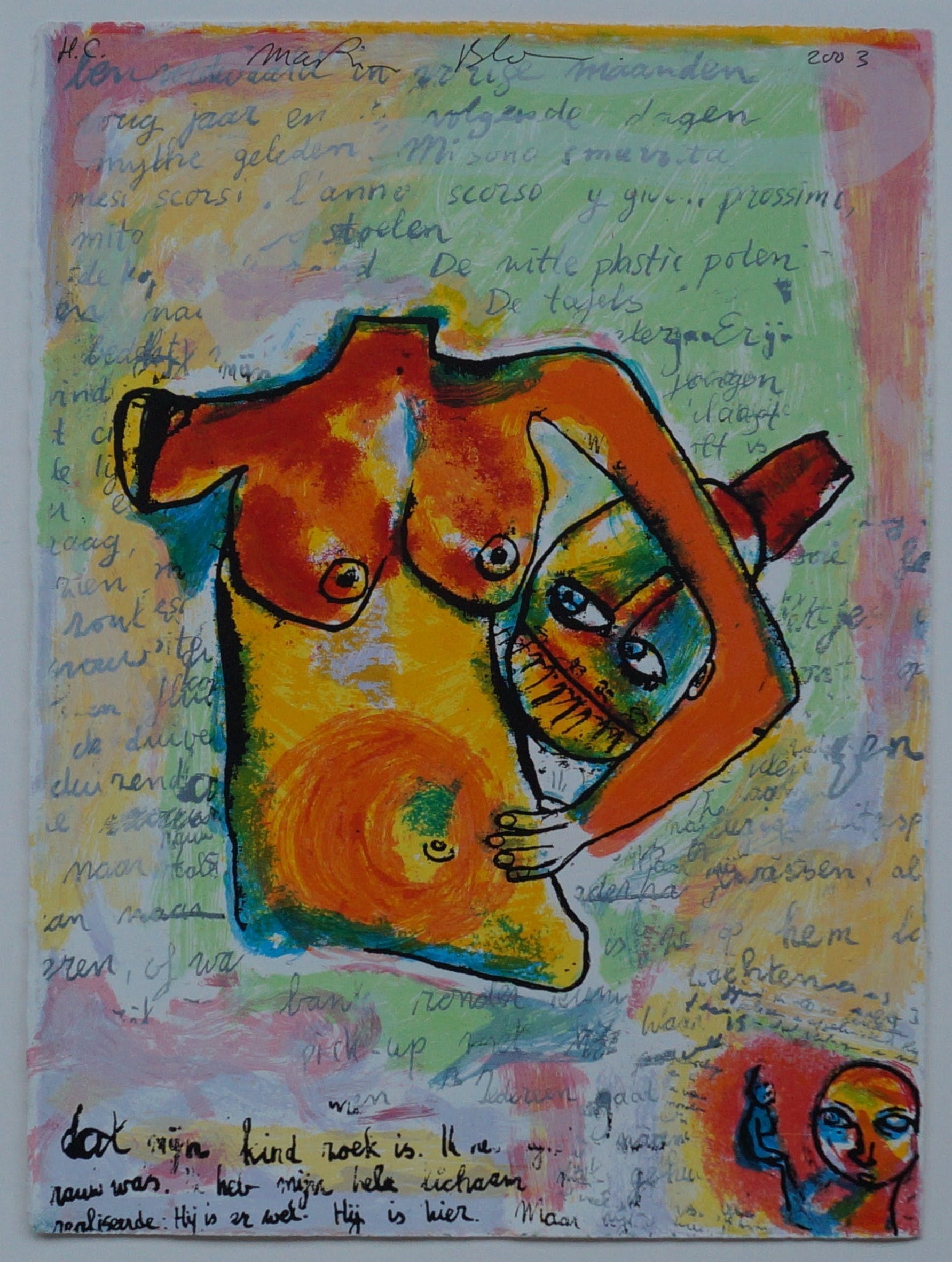 Marion Bloem - gesigneerde zeefdruk - 2003 kopen? Bied vanaf 25!