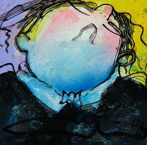 Gerdine Duijsens-Kroeze - Zeefdruk op stevig papier, Man (met ophangsysteem) kopen? Bied vanaf 1!