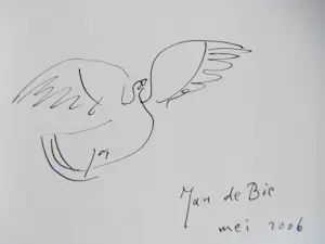 Jan de Bie - papieren en notulen van de asgrauwe / 2 tekeningen in het boek kopen? Bied vanaf 100!